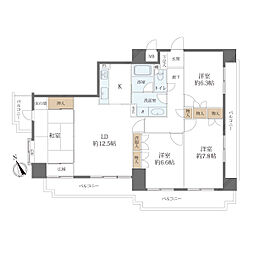 城南通りパークマンション 4LDKの間取図画像