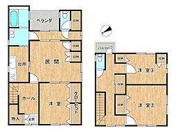 JR呉線 呉駅 徒歩13分 3DKの間取り