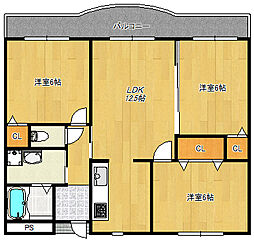 メゾン甚平 3LDKの間取図画像
