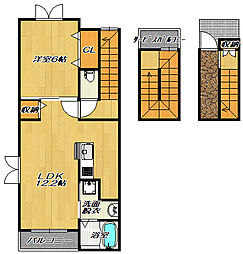 オーセンティック3 1LDKの間取図画像