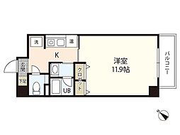 メゾン富士見町 6階1Kの間取り