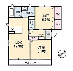 スプレモ　エルフォ 2階1SLDKの間取り