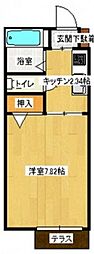 ジェネス大芝 1階1Kの間取り