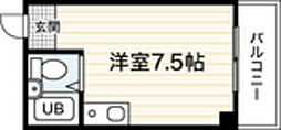 サンパーク横川 ワンルームの間取図画像