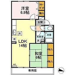 セジュール細馬 2LDKの間取図画像