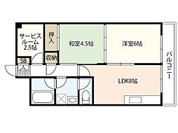 メゾン幸ビル 3LDKの間取図画像