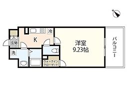 第25友建ビル 1Kの間取図画像