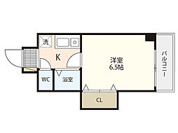 コーポ倉本 1Kの間取図画像