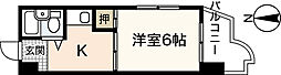 アルカサール大芝 1Kの間取図画像