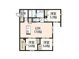 Cier神田山 3LDKの間取図画像
