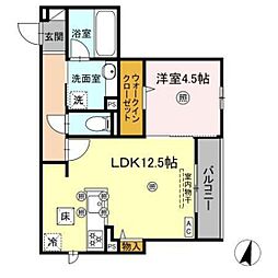 フィオーレ 1LDKの間取図画像