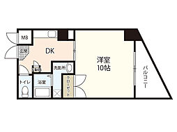 プライムコートK 1Kの間取図画像