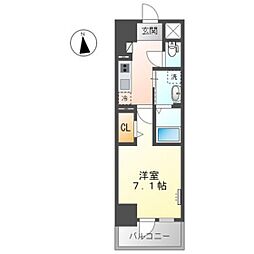 広島市西区中広町1丁目マンション 1Kの間取図画像