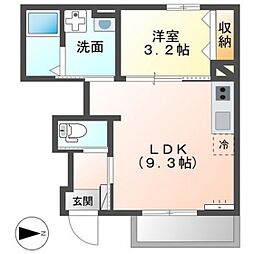 ヴィータ・サーナ2 1LDKの間取図画像