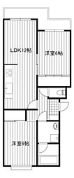 タカヤマハイツ92 2LDKの間取図画像