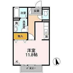 モンシャトー ワンルームの間取図画像