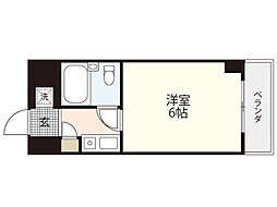 朝日プラザ呉センターコア 1Kの間取図画像