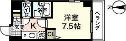 片山ビル2 1Kの間取図画像