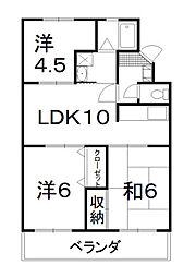 ピュアマンション 3DKの間取図画像