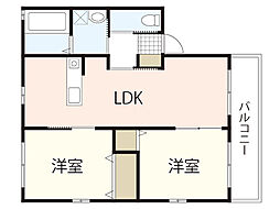 ヴィラコート本町 2LDKの間取図画像