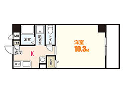 A大樹 1Kの間取図画像