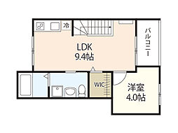 Prive広 1LDKの間取図画像
