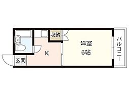 柴崎東雲ビル 1Kの間取図画像