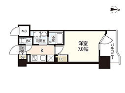 S-RESIDENCE国泰寺一丁目 1Kの間取図画像