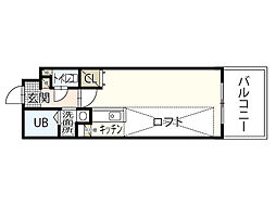 グランドポレストーネ鶴見 ワンルームの間取図画像
