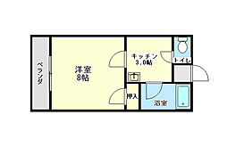M'sステージ寺家2 1Kの間取図画像
