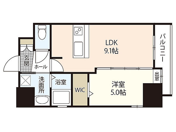 Ｊｉｂｒａｎｄ ＳＡＫＡＩＭＡＣＨＩ ｜広島県広島市中区堺町1丁目(賃貸マンション1LDK・8階・35.66㎡)の写真 その2