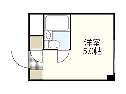 リヴァージュ広瀬北 11階ワンルームの間取り