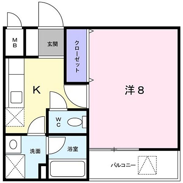 広島県安芸郡府中町鶴江2丁目(賃貸マンション1K・3階・28.76㎡)の写真 その2