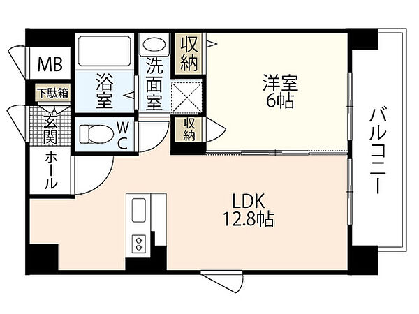 Brilliant Court Kuboi ｜広島県広島市中区本川町2丁目(賃貸マンション1LDK・5階・41.33㎡)の写真 その2