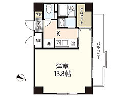 メゾン富士見町 11階1Kの間取り
