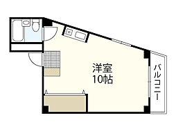 アコード横川 3階ワンルームの間取り
