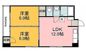 下井田マンション  ｜ 広島県広島市中区住吉町（賃貸マンション2LDK・3階・45.36㎡） その2