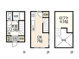 casacozy寺家駅前 1階1DKの間取り