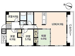 ニューメゾン古江 2階4LDKの間取り