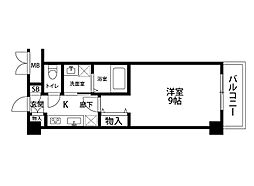 ファーストクラス神道寺 1Kの間取図画像