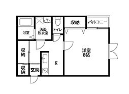 ロイヤルコート浜松町 1Kの間取図画像
