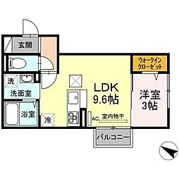 アトリア 1LDKの間取図画像