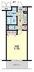 ボナール浜松WEST 1Kの間取図画像