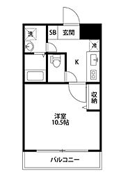 VALIS 1Kの間取図画像