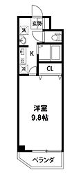 グランコート石宮 1Kの間取図画像