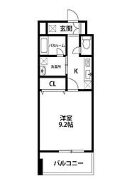 グレイスハイツ東中通タワー 1Kの間取図画像