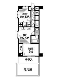 ダイアパレス青山 2DKの間取図画像