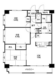 ダイアパレス道上山 3LDKの間取図画像