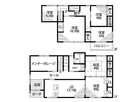 間取り 東区物見山4丁目中古住宅