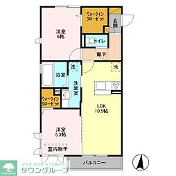 roi del’ours　III 3階2LDKの間取り